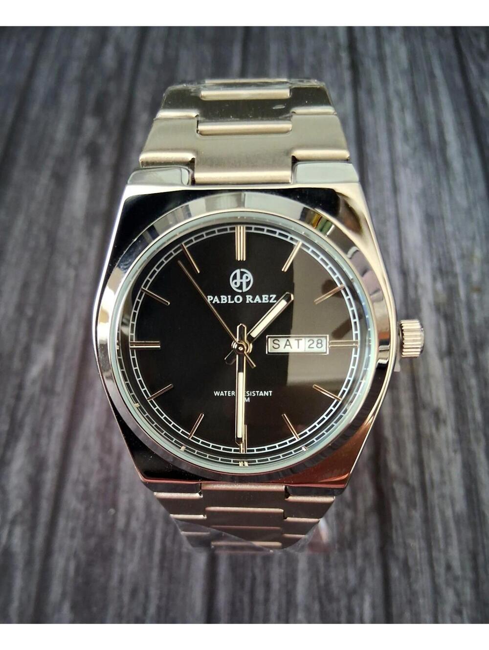 Pablo Raez Swiss Designed Ebony Enamel Dial Men's Watch